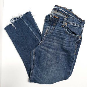 Old Navy Jean's Womens sz 0 boyfriend straight jeans distressed jeans with holes